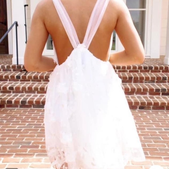White floral & tulle dress - Picture 2 of 3